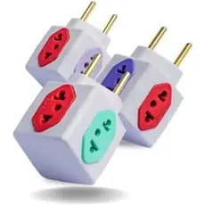 Adaptador Tomada Cubo Benjamin 4 Entradas (SOMENTE 10A) Bivolt Universal