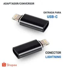 Adaptador Conversor OTG Cabo Usb Tipo C Para Lightning iPhone iPad