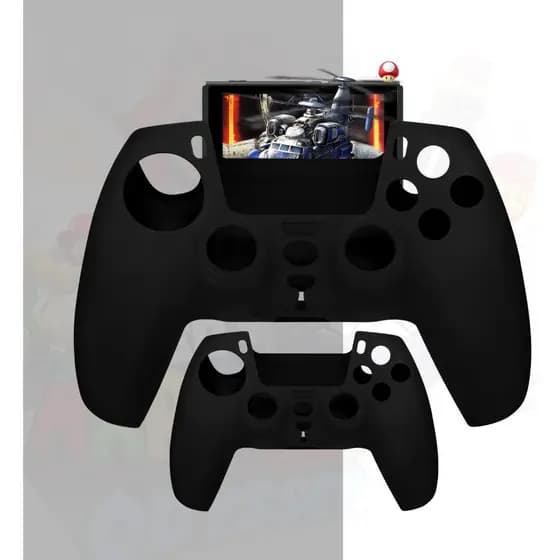 Capa de Silicone para Controle PS5 DualSense Preta | Proteção Antiderrapante | Lavável | Encaixe Perfeito