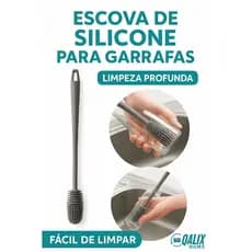 Escovas Silicone para Lavar Garrafas Mamadeiras Copos Taça Louça Flexível
