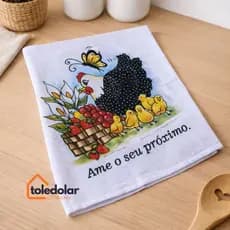 Kit Panos De Prato Estampado Grande Extra Absorção 75x45cm 100% Algodão Sortidos