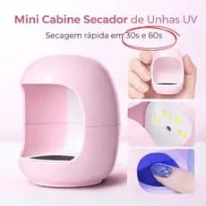 Mini Cabine Secador de Unhas UV LED Portátil Secagem Rápida 30s 60s USB Cabine Gel Manicure