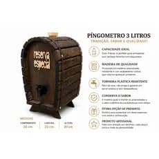 Pingometro para cachaça pingometro Barril com capacidade de 3 litros cachaça pinga pingometro