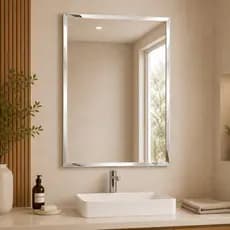 Espelho Mirano Paris 80x40cm Bisotê Grande Moderno Banheiro Lavabo Quarto Parede Decorativo Luxo