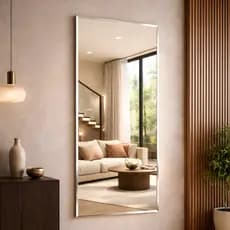 Espelho Mirano Paris 100x40cm Bisotê Grande Moderno Banheiro Lavabo Quarto Parede Decorativo Luxo