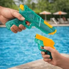 Pistola de Água Infantil 2 em 1 com Super Alcance – Divisível e Ideal para Diversão no Verão!