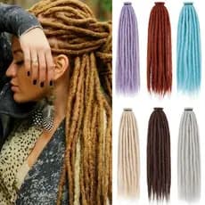 Extensão De Dreadlock Sintético MXBEAUTY , Dreads Hippie Estilo Reggae De 24 Polegadas , Cabelo De Tranças De Crochê Nat