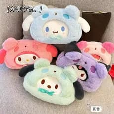 5 Estilos de Estojos de Lápis de Pelúcia em Cores de Gato Sanrio, Incluindo My Melody, Kuromi, Cinnamoroll e Pochacco, M