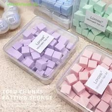 INVN 50pcs Mini Esponja Quadrada Para Unhas Em Pó Puff Nail Art Gel Polonês Ferramentas Maquiagem Cosméticos Tampão De B