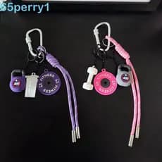 PERRY1 Chaveiro De Placas De Barra , Mini Com Fivela Em Forma De D , Halteres De Simulação , Pingente De Bolsa