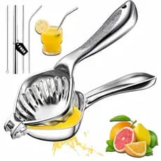 Espremedor Manual de Frutas em Liga de Alumínio Reforçada, Espremedor de Limão Multifuncional para Uso Doméstico