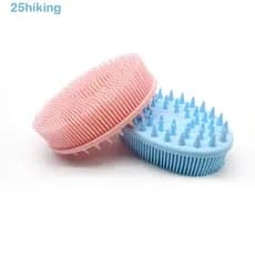 Escova De Banho De Silicone Para Caminhada , Chuveiro Esfoliante Macia Limpeza Úmida E Seca Treinamento De Toque De Bebê