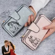 Carteira Longa Com Foto Personalizada Para Mulheres , Porta-Cartões Portátil Design De Slot Vários Uso Diário , Presente
