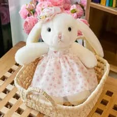 Brinquedos De Pelúcia De Coelho ADAMES Kapok , Boneca Com Saia De Animal Orelha Longa Fofo
