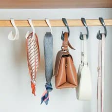 Saco de guarda-roupa gancho bolsa gravata lenço de seda fivela arqueada armazenamento do quarto arranjo multiuso ferrame