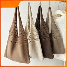 Bolsa de malha K de grande capacidade, combinação de fantasias de compras, estilo doce