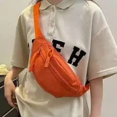 Simples saco do mensageiro saco de peito moda Casual saco de casal esportes All-Match estilo japonês saco de peito