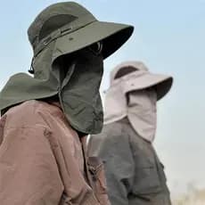 Chapéu de sol protetor solar de verão ao ar livre masculino, chapéu de escalada ao ar livre capa de pesca rosto pescoço