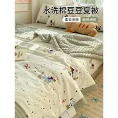 Colcha infantil Doudou Ar Condicionado Colcha Núcleo Único Verão Colcha Fresca Máquina Lavável Algodão Estilo Fino Prima