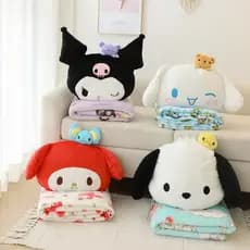 Desenhos animados travesseiro cobertor boneca Nap cobertor sofá cobertor grosso cobertor de ar condicionado portátil cob
