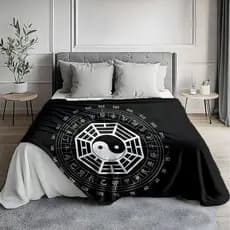 Cobertor de flanela estilo fofoca preto, cobertor especial para almoço, cochilo, novo estilo, lavável à máquina, tendênc