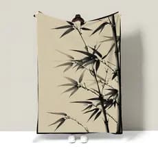 Cobertor de flanela de bambu estilo chinês, quatro estações, escritório, almoço, cochilo, sofá, cama, cobertor especial