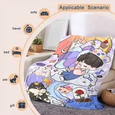 Adequado para Majiaqi cobertor dos desenhos animados ar condicionado cobertor presente de aniversário dormitório estudan