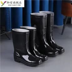 Botas de chuva de tubo curto masculino, sapatos de borracha à prova d'água de cano médio, sapatos de água para canteiro