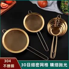 304 banhado a ouro engrossado aço inoxidável filtro de leite de soja malha peneira de farinha grade de óleo aço inoxidáv