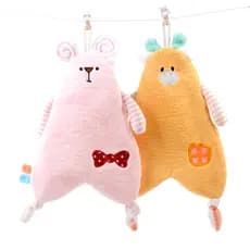 Toalha de mão infantil pendurada, desenho animado, espessada, absorve água, sem fiapos, secagem rápida, cozinha, banheir