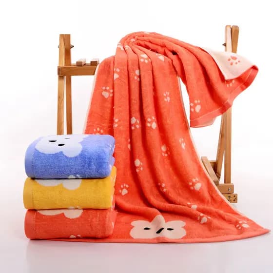 Todo o algodão dos desenhos animados urso toalha de banho puro algodão adulto toalha de banho Super absorvente grosso ma