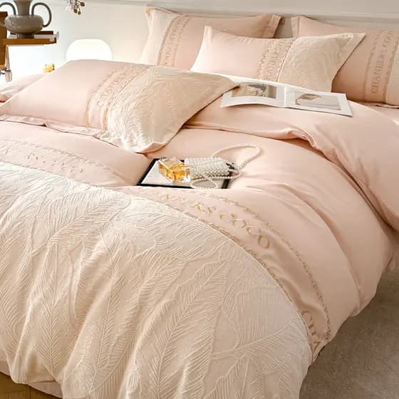 Inverno luz luxo puro algodão leite veludo cama conjunto de quatro peças cama de algodão High-End colcha capa folha de c