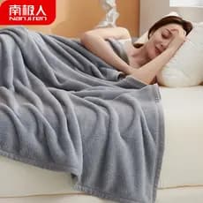 Cobertor verão ar condicionado colcha sofá cobertor capa de cama cobertor cochilo escritório almoço pausa Coral velo eng