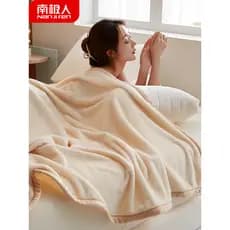 Cobertor verão toalha colcha sofá cobertor cochilo escritório pequeno cobertor cama uso Coral velo ar condicionado colch