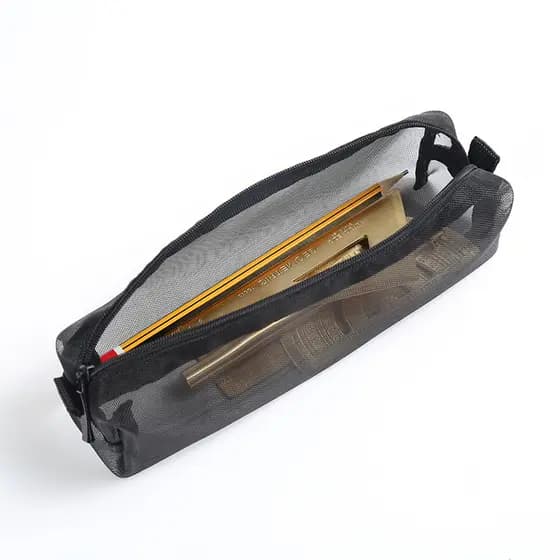 Malha transparente saco cosmético portátil Mini batom saco de armazenamento saco de higiene pessoal sobrancelha lápis ba