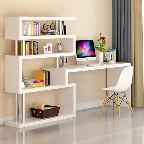 Mesa em forma de L, mesa de computador, escritório, aluguel de jogos, sala, escrita, estudo, quarto, casa, júnior, alta
