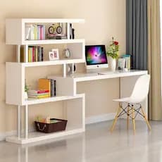 Mesa em forma de L, mesa de computador, escritório, aluguel de jogos, sala, escrita, estudo, quarto, casa, júnior, alta