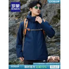 [Uma roupa três roupas] Romon jaqueta Casual masculina ao ar livre roupas 2026 primavera novo estilo jaqueta de montanhi