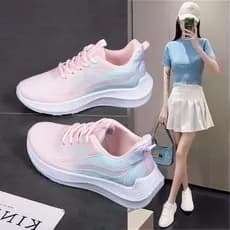 2026 sapatos esportivos primavera outono estudante tênis Casual absorção de choque feminino venda quente leve gradiente