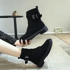 Martin botas de inverno novo estilo feminino estilo britânico sola grossa All-Match estudante botas de motocicleta influ