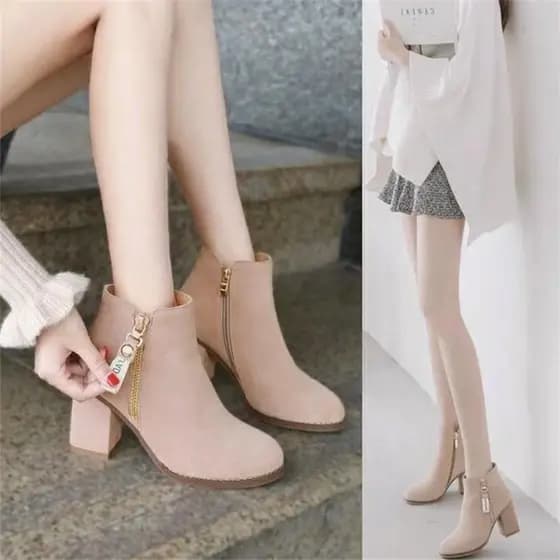 Martin botas femininas 2026 novo estilo sapatos femininos outono inverno salto alto botas nuas botas de salto grosso bot
