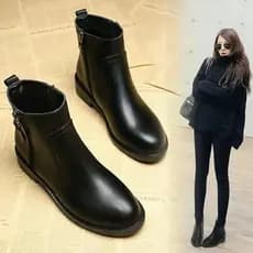 Botas moda feminina botas curtas 2025 novo estilo outono inverno Martin botas neve plana primavera outono botas únicas s