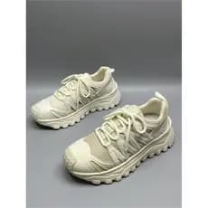 Couro macio de sola grossa ao ar livre sapatos esportivos casuais feminino 2025 primavera verão novo estilo costura resp
