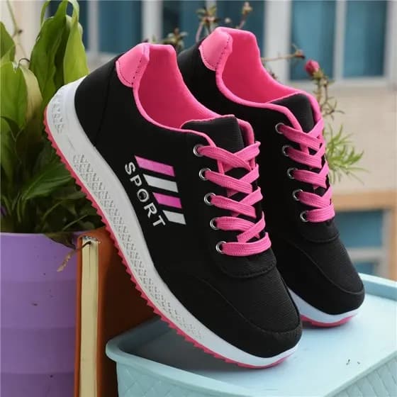 Antiderrapante respirável sapatos de lona feminino versão coreana início do outono novo estilo All-match sapatos esporti