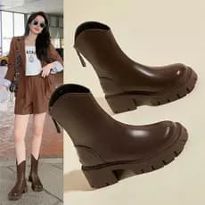 Martin botas femininas de salto grosso Chelsea botas primavera outono inverno novo estilo estilo britânico botas de cano