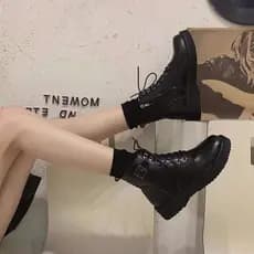 Martin botas femininas estilo britânico 2026 primavera outono inverno estilo fino All-Match respirável salto pequeno bot