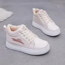 Forro de lã sapatos de algodão engrossado botas de neve femininas 2026 inverno novo estilo estudante quente superfície d