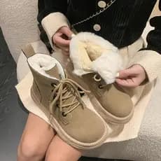 Sola Super grossa quente e confortável botas de neve sapatos de algodão botas curtas femininas