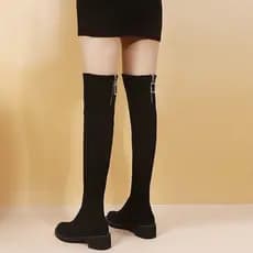 Botas de zíper lateral femininas outono inverno botas acima do joelho feminino 2026 novo estilo botas altas botas pequen