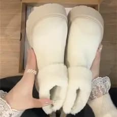 Nordeste forro de lã branca engrossado botas de neve sola grossa aumentada 2026 novo estilo inverno quente antiderrapant